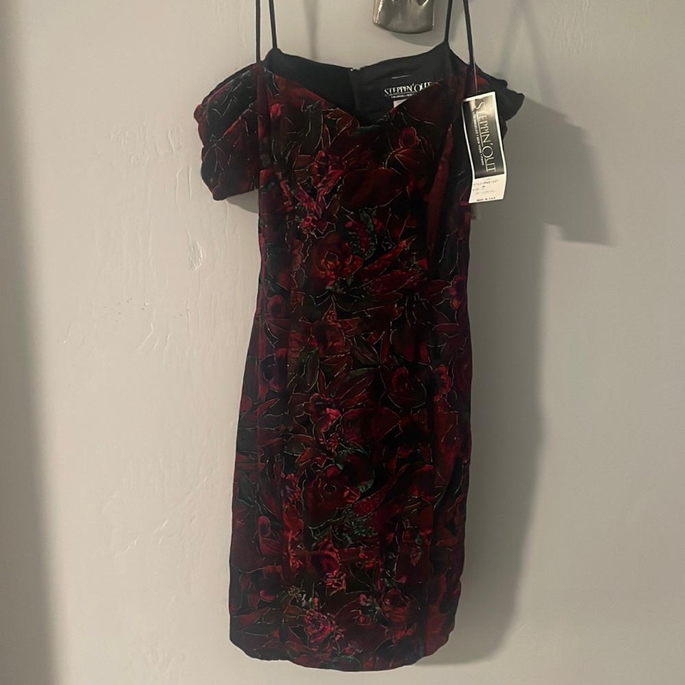 Vintage velvet floral dress 🖤